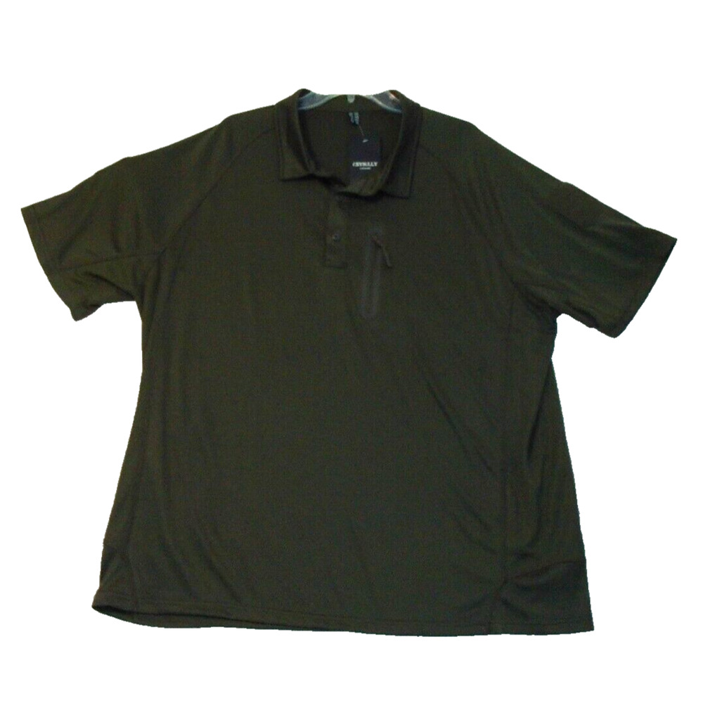 CRYSULLY Leisure Class-B Security SHIRT Sz 2XL Green Short Sleeve‎ Polo NWT